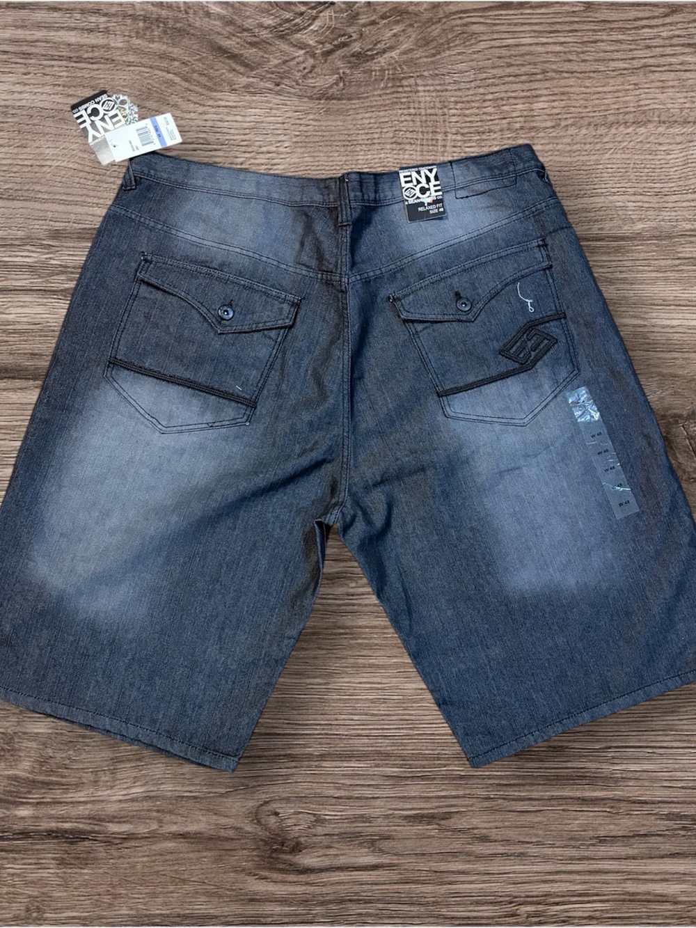 Enyce Men's Washed Indigo Denim Shorts